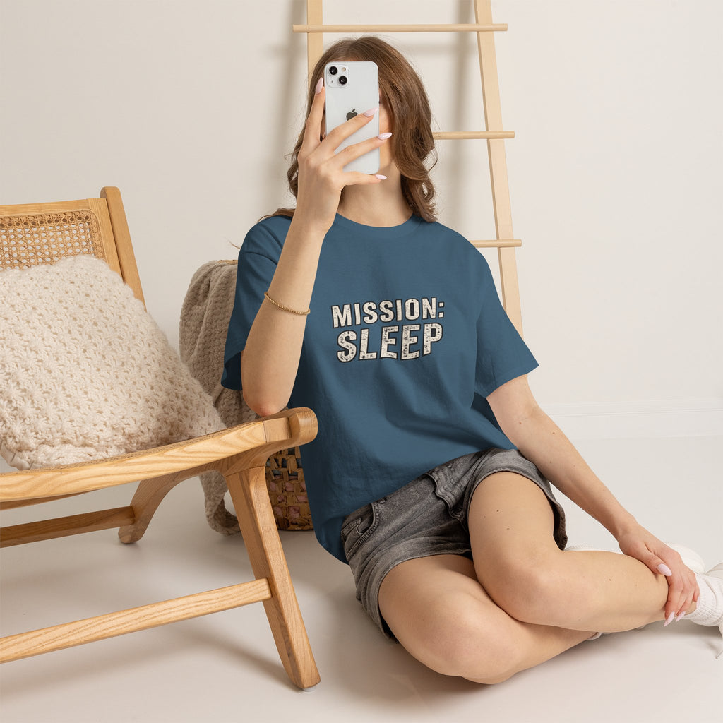 SLEEPWEAR COLLECTION :Unisex ( MISSION SLEEP) Heavy Cotton Tee