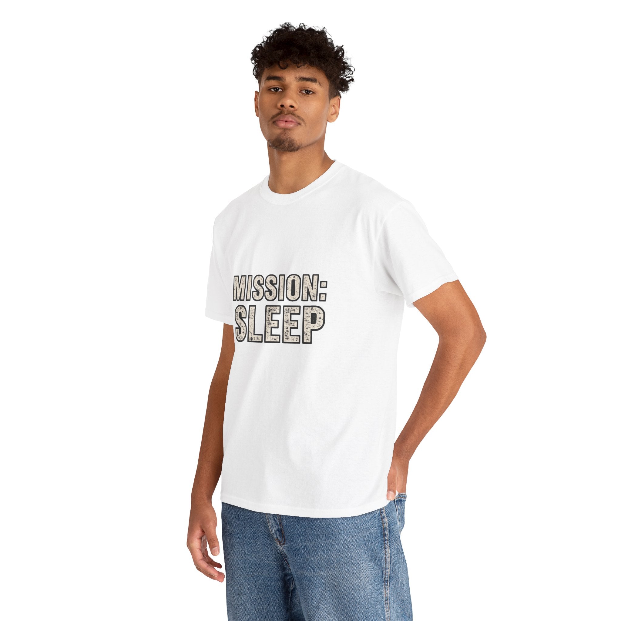 SLEEPWEAR COLLECTION :Unisex ( MISSION SLEEP) Heavy Cotton Tee