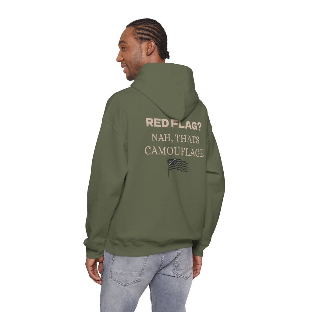 RED FLAG, NAH THAT'S CAMOUFLAGE™ Hooded Sweatshirt