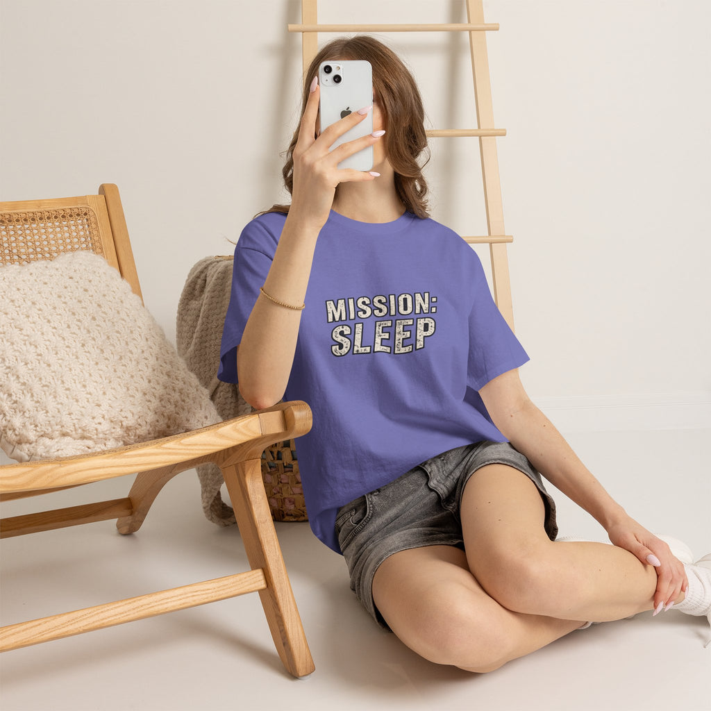 SLEEPWEAR COLLECTION :Unisex ( MISSION SLEEP) Heavy Cotton Tee