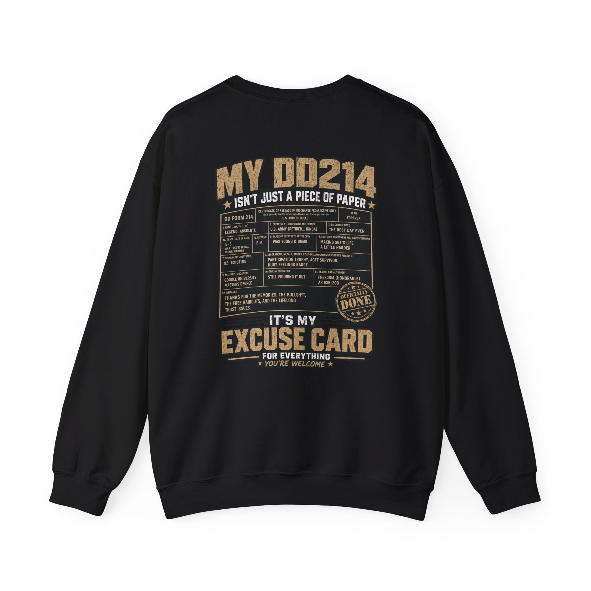 Unisex DD214 Crewneck Sweatshirt