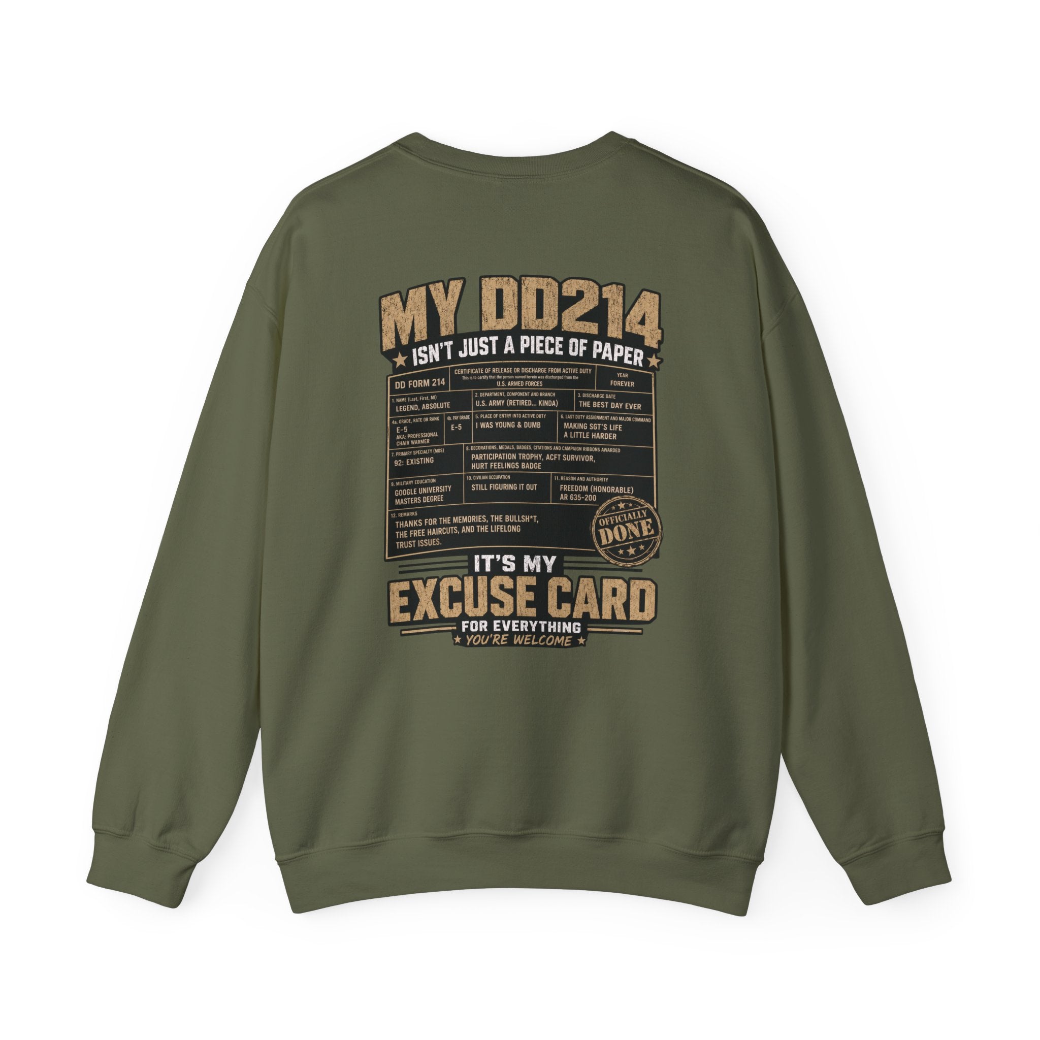 Unisex DD214 Crewneck Sweatshirt