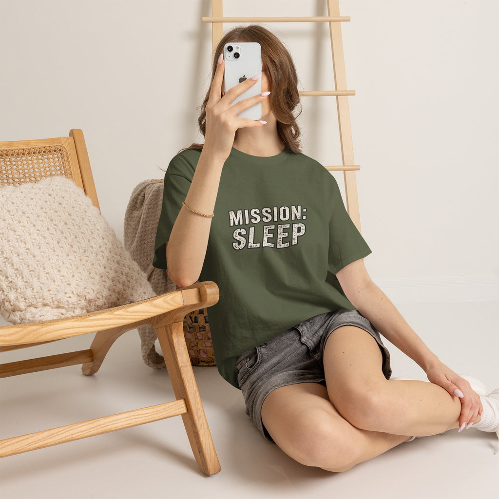 SLEEPWEAR COLLECTION :Unisex ( MISSION SLEEP) Heavy Cotton Tee