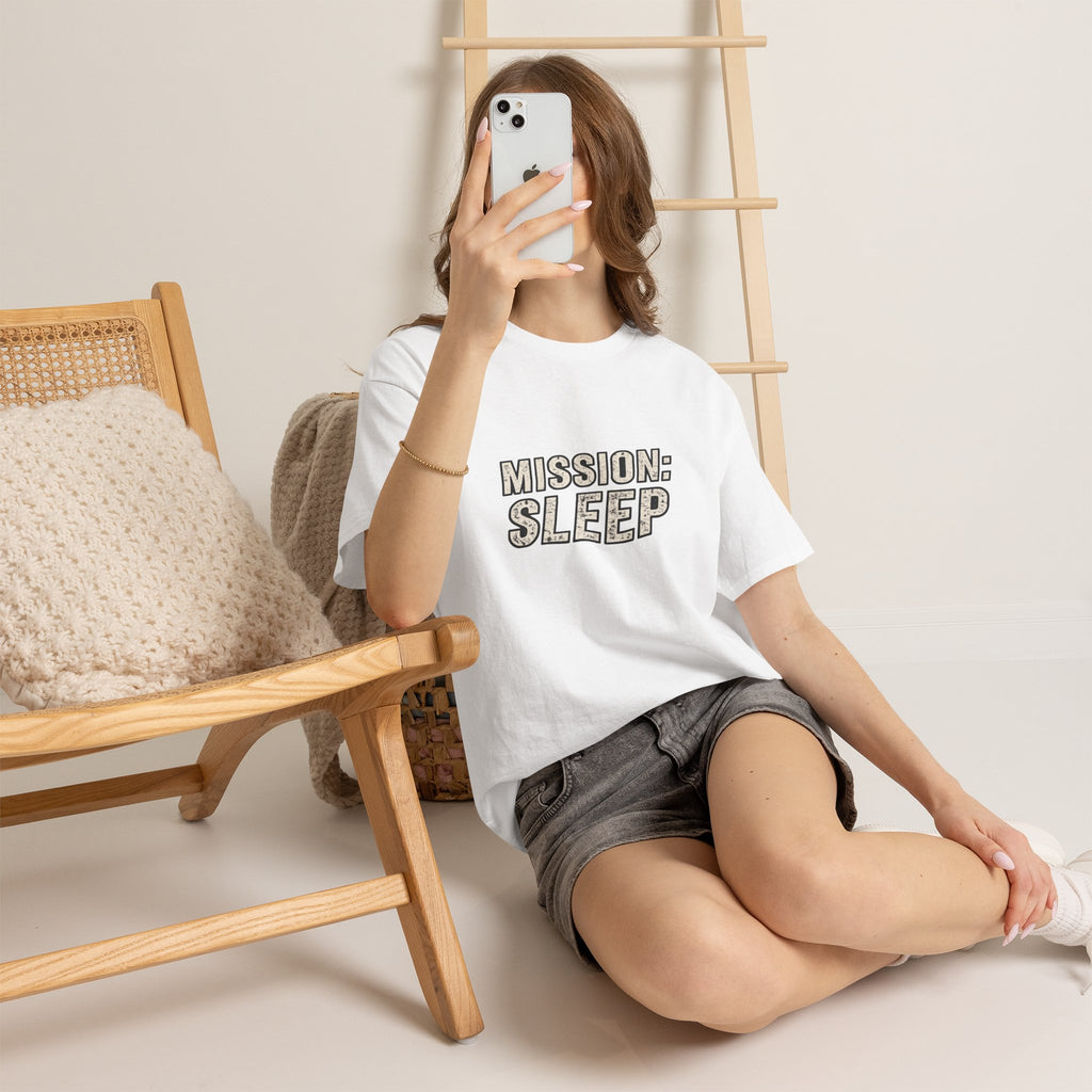 SLEEPWEAR COLLECTION :Unisex ( MISSION SLEEP) Heavy Cotton Tee